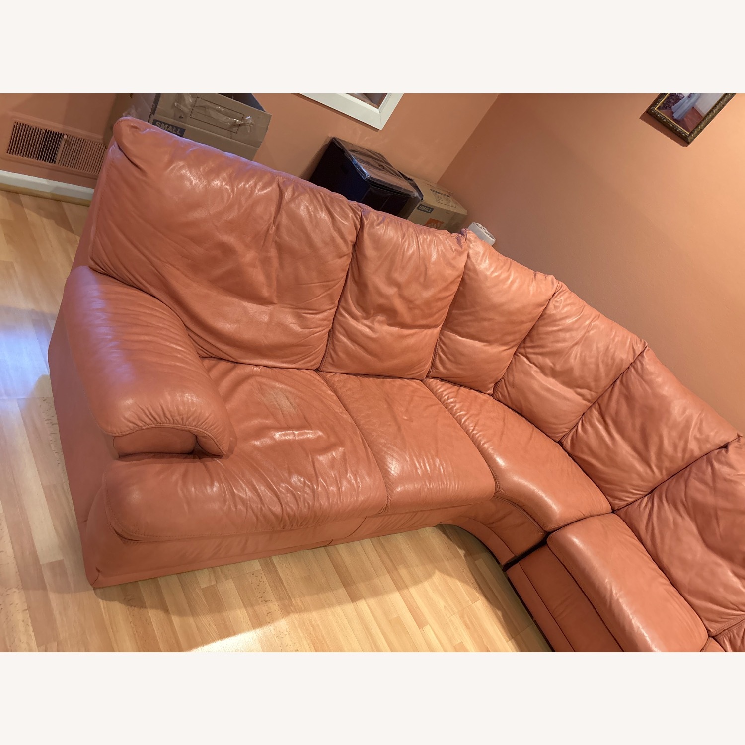 4 Piece Imported Italian Leather Sectional  - image-3