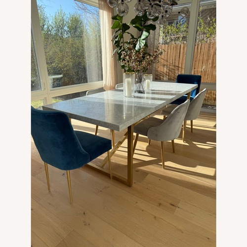 Used Restoration Hardware Torano Marble Dining Table for sale on AptDeco