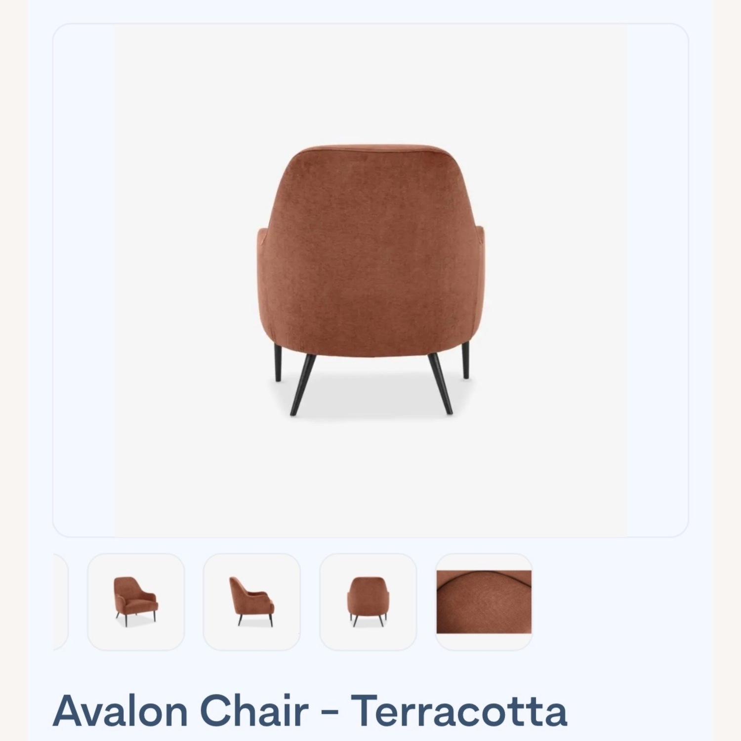 Feather Avalon Orange Mid Century Sitting Chair - image-3