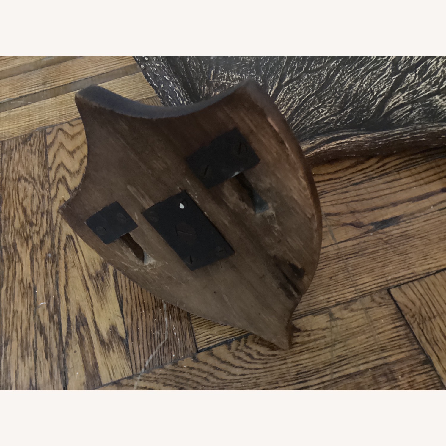 Rustic Moose Antler on Wooden Base - image-4