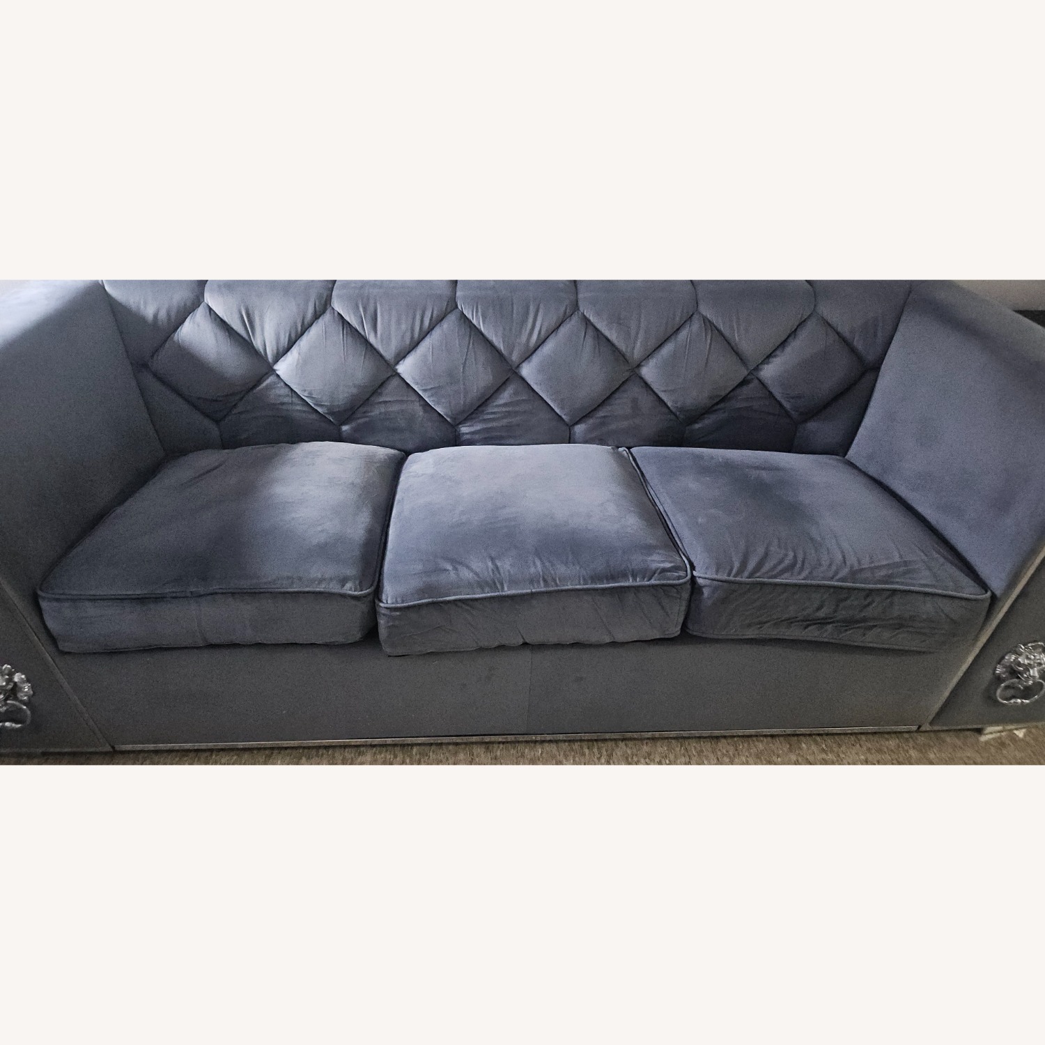 Gray Blue Couch - image-1