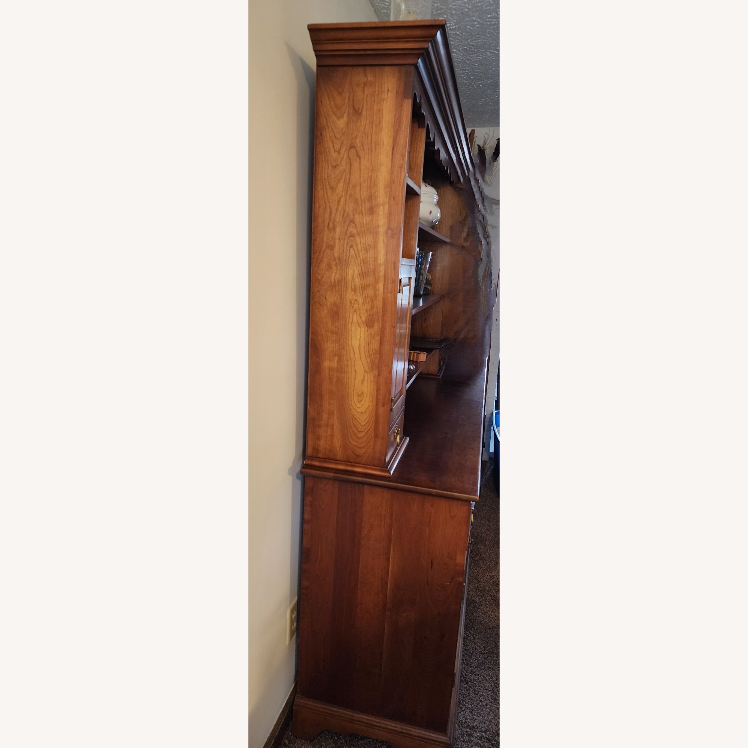 Leopold Stickley Queen Anne Solid Cherry Hutch - image-6