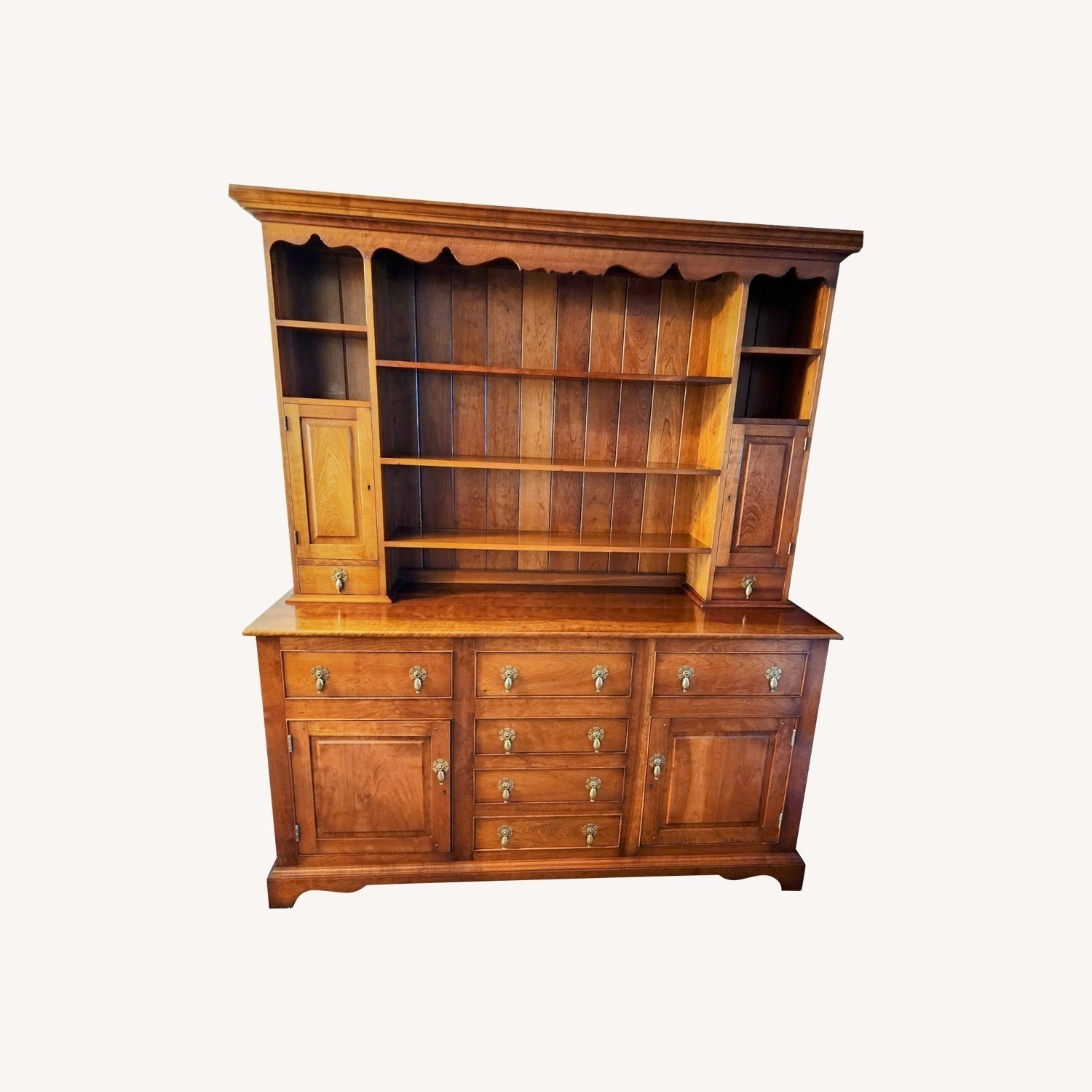 Leopold Stickley Queen Anne Solid Cherry Hutch - image-0