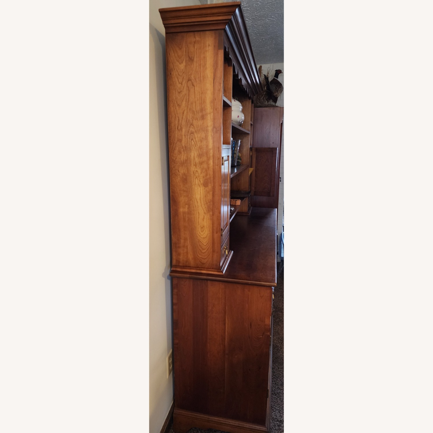 Leopold Stickley Queen Anne Solid Cherry Hutch - image-3