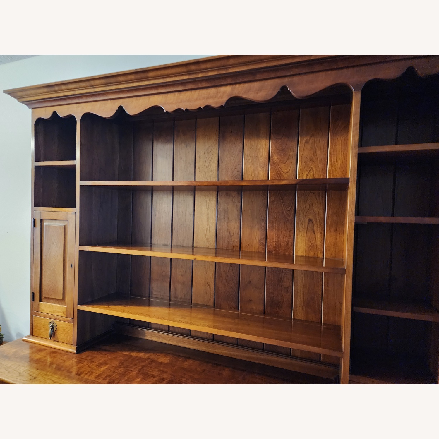 Leopold Stickley Queen Anne Solid Cherry Hutch - image-4