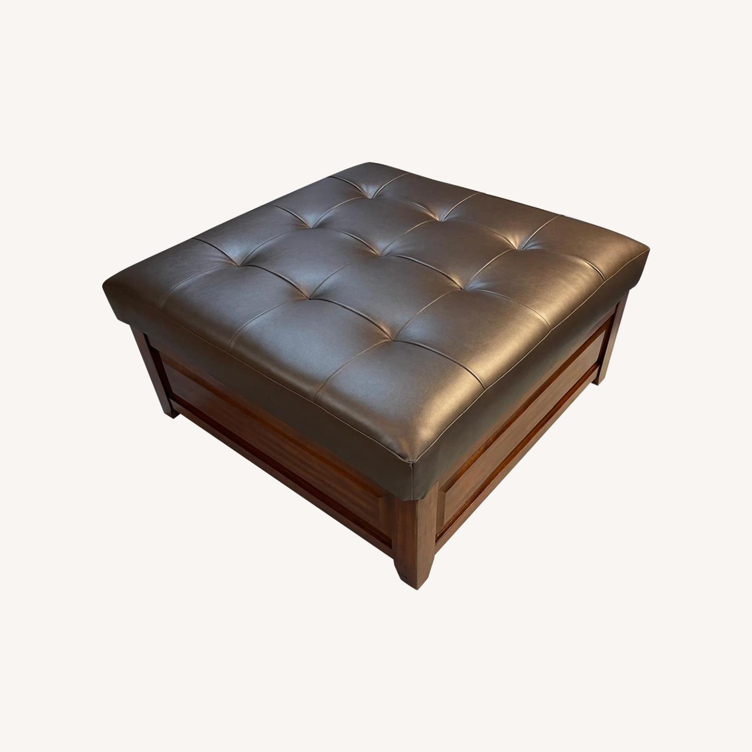 Dark Brown Ottoman - image-0