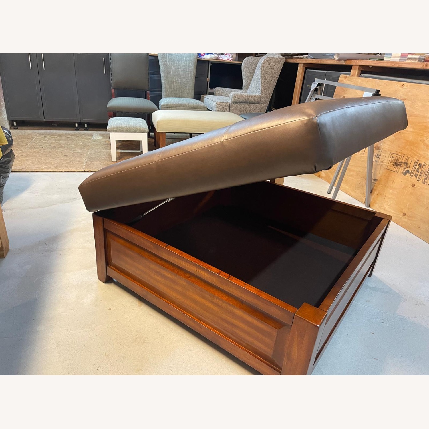 Dark Brown Ottoman - image-2