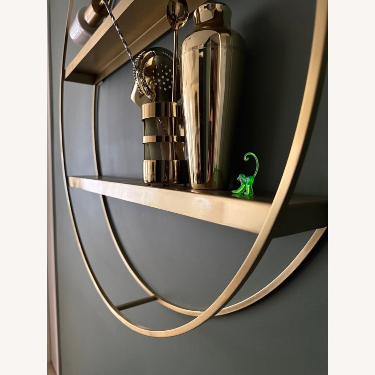 West Elm Deco Round Metal Wall Shelves 30" - image-3