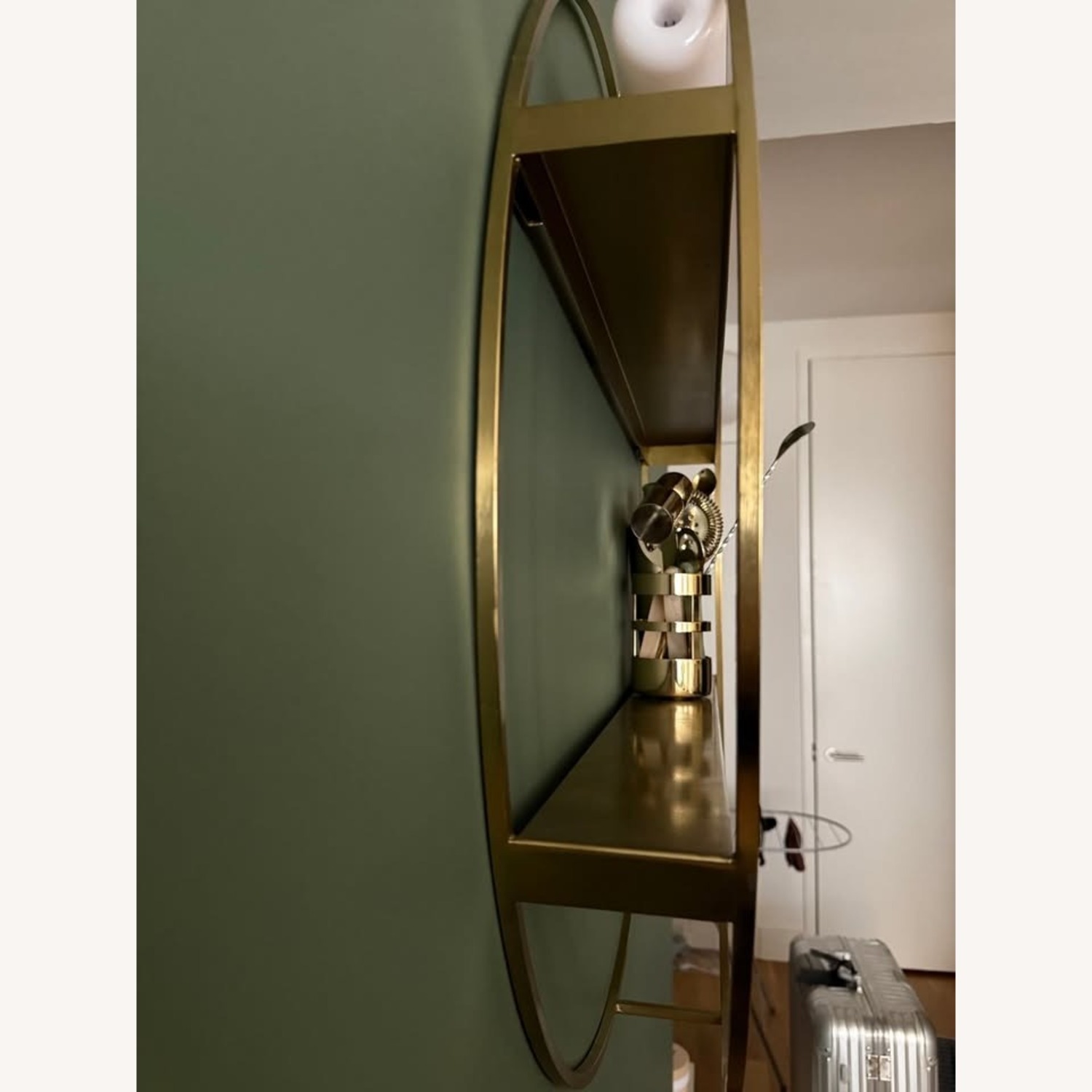 West Elm Deco Round Metal Wall Shelves 30" - image-2