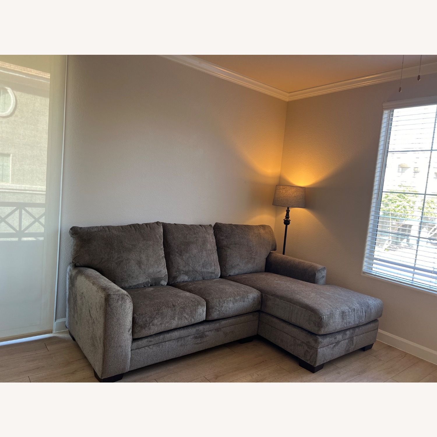 Bob's Discount Furniture Gray Brown Luxe Sectional - image-1