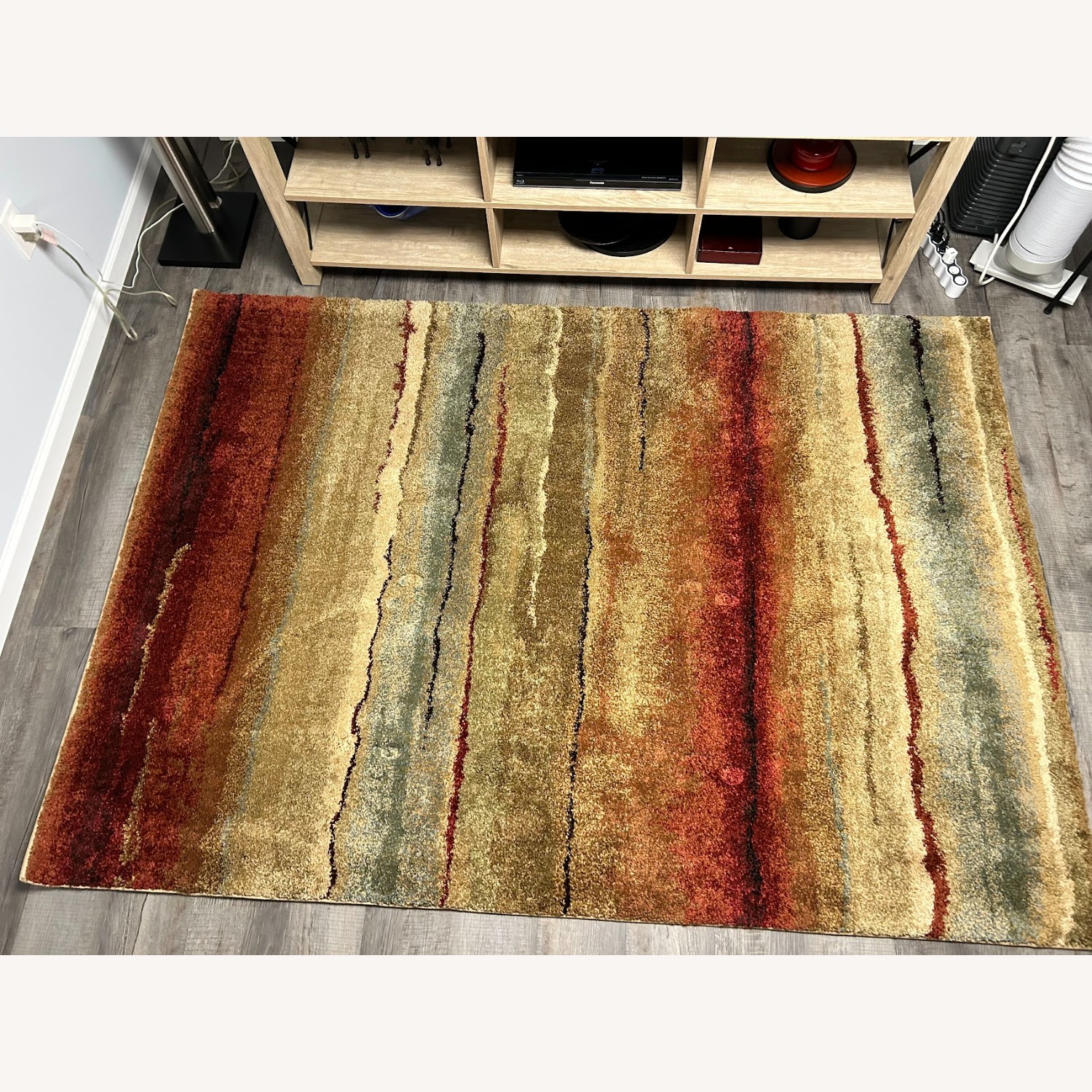 Multicolor Plush Stain Resistant Area Rug 5X8 - image-1