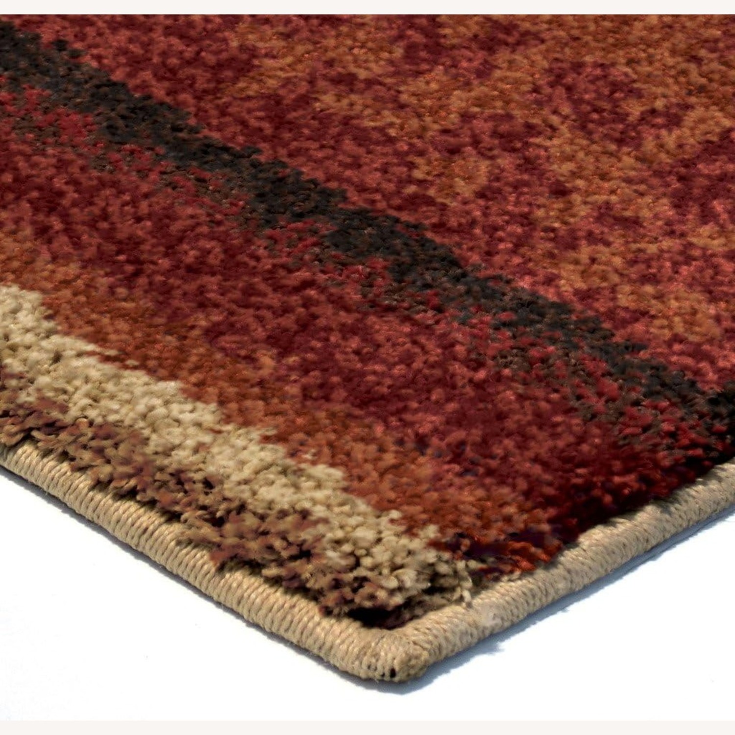 Multicolor Plush Stain Resistant Area Rug 5X8 - image-4