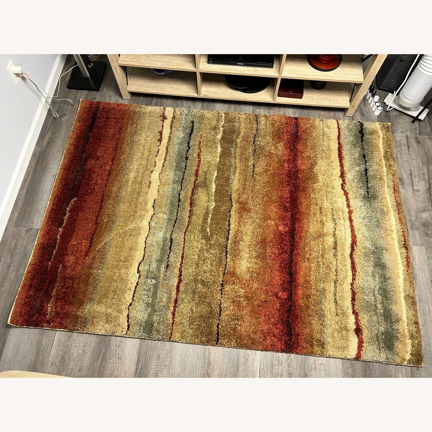 Multicolor Plush Stain Resistant Area Rug 5X8 - image-2