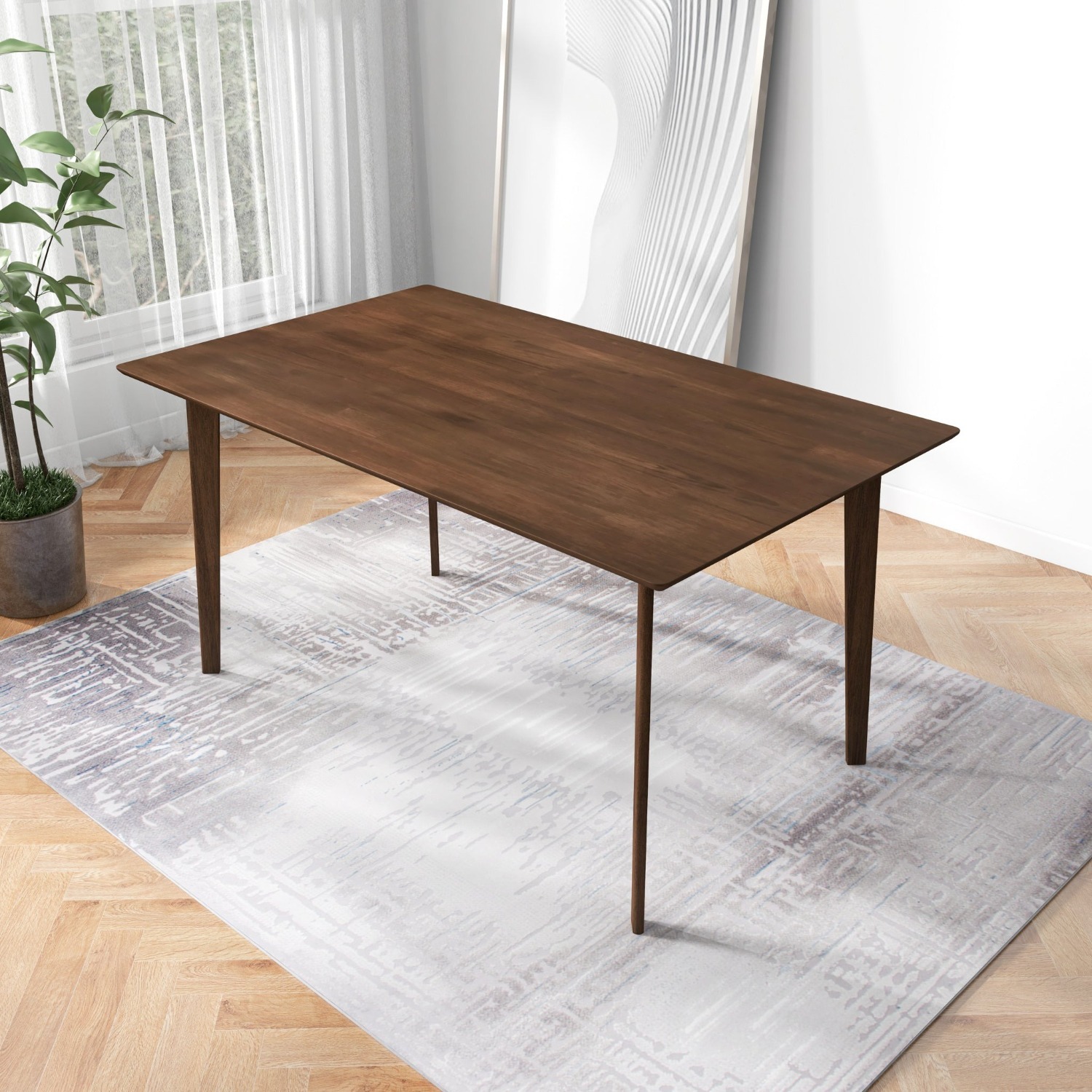 Abbott Walnut Large Dining Table - image-4