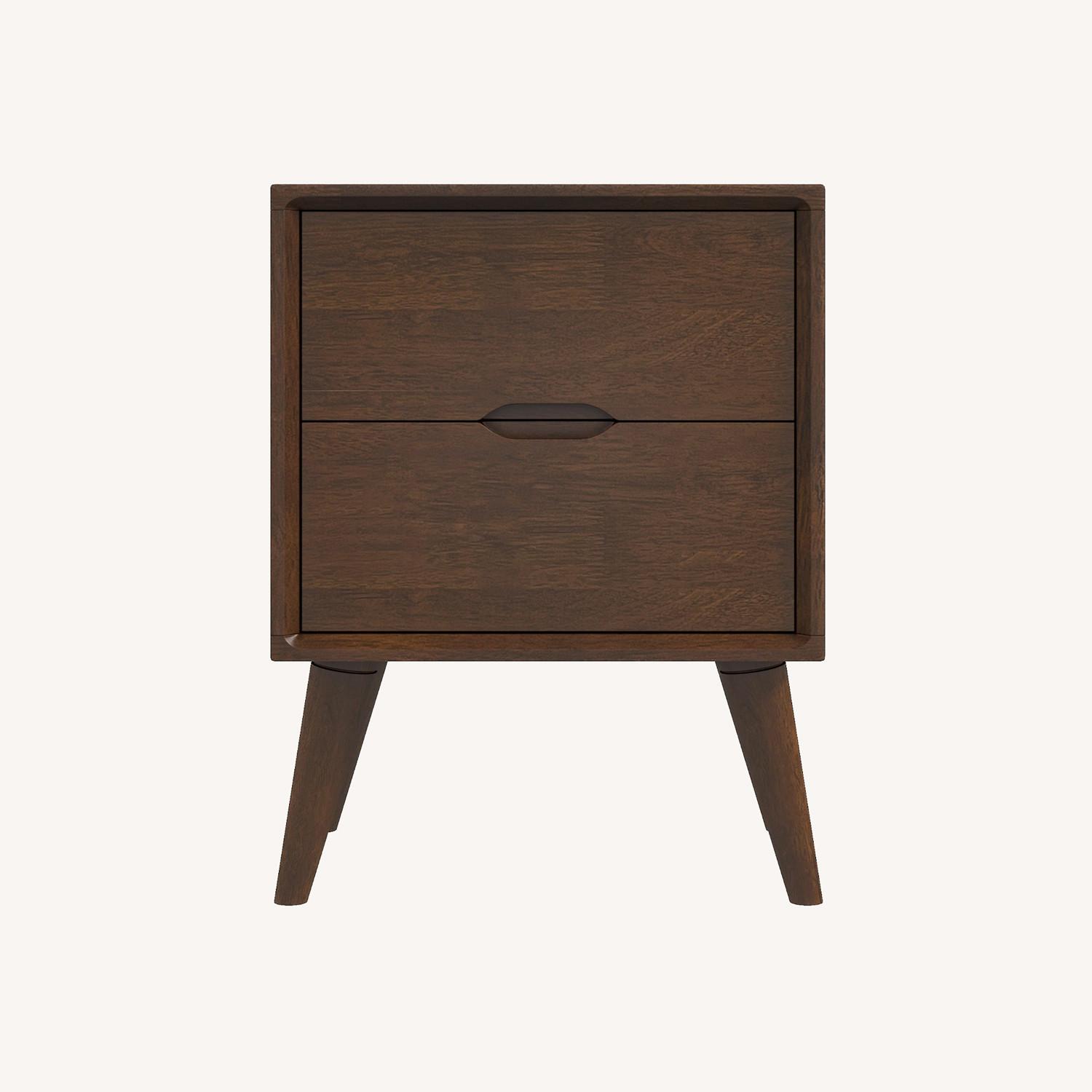 Grace Brown Night Stand with 2 Drawers - image-0