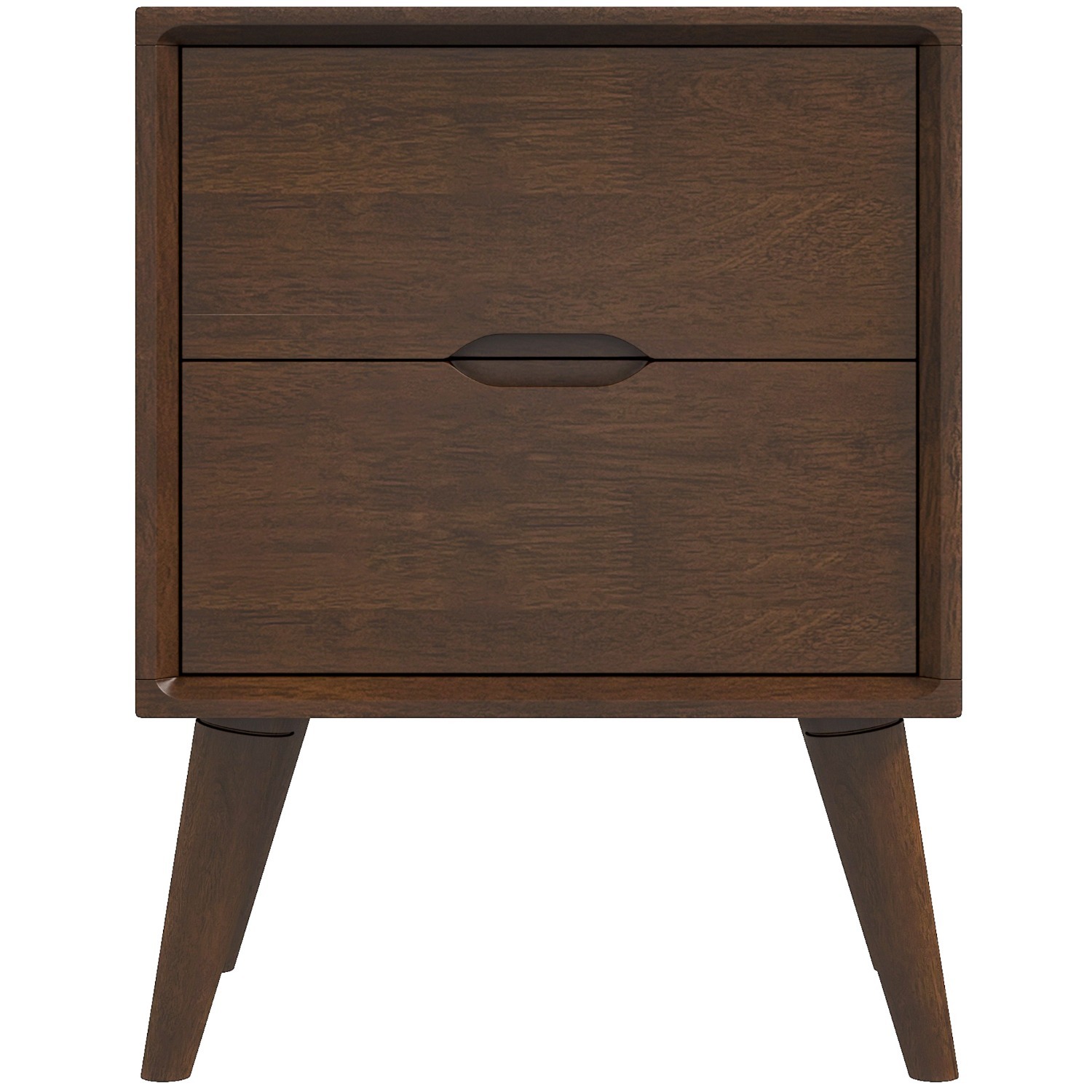 Grace Brown Night Stand with 2 Drawers - image-1