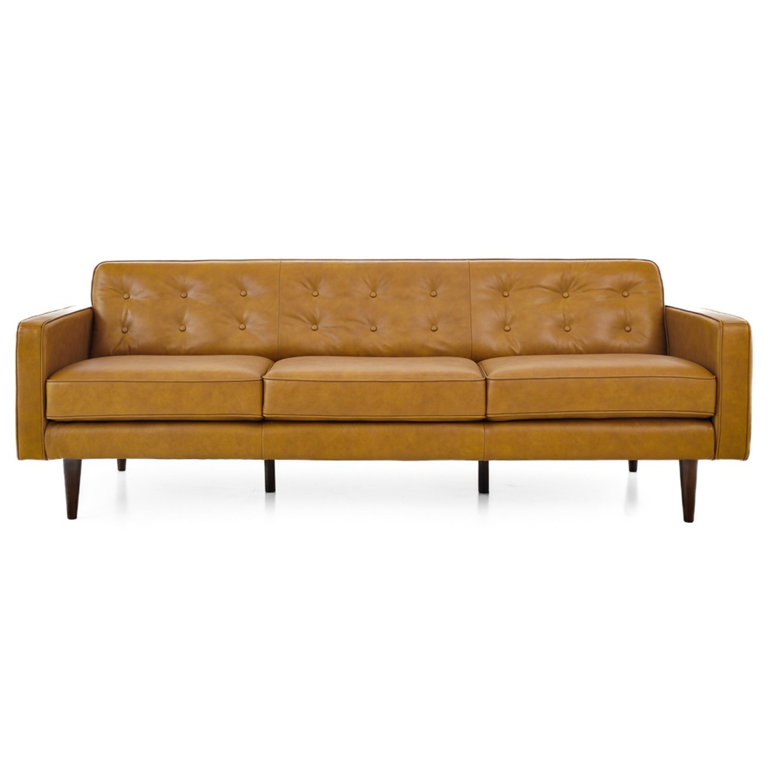 Broxton Tan Leather Sofa - image-4