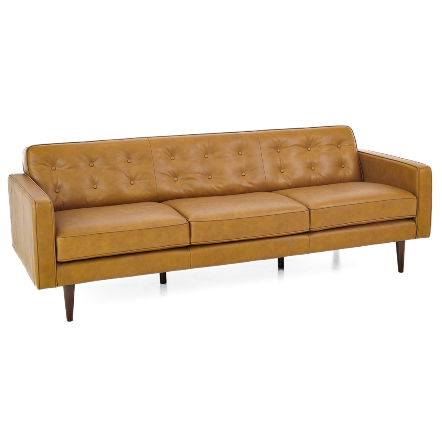 Broxton Tan Leather Sofa - image-2