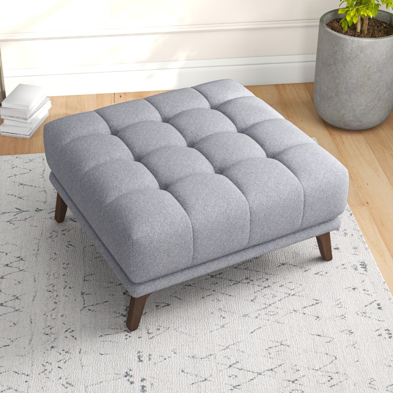 Kano Light Gray Ottoman - image-11