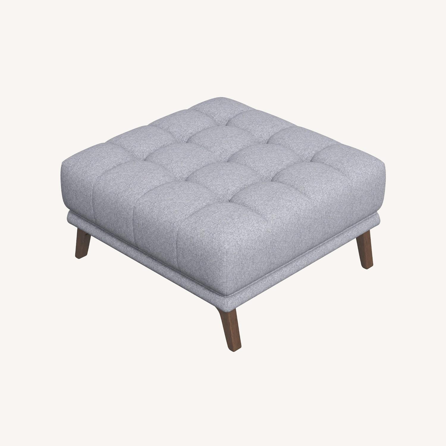 Kano Light Gray Ottoman - image-0