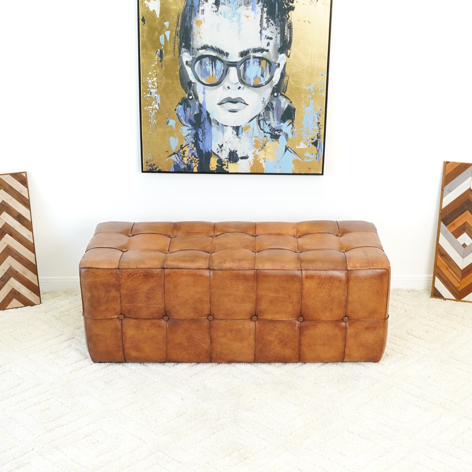 Bunta Genuine Leather Bench - image-5