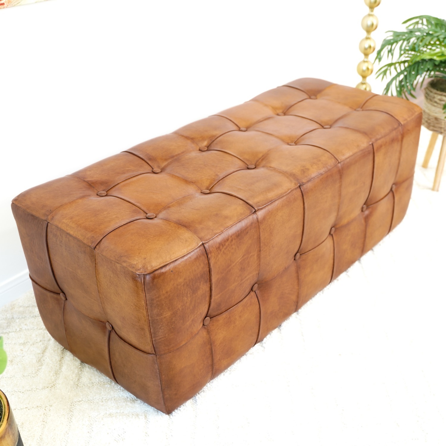 Bunta Genuine Leather Bench - image-3