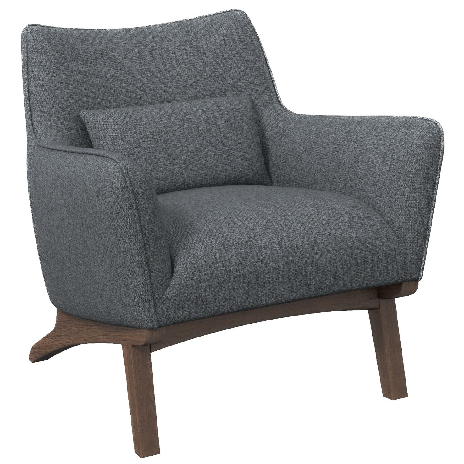 Casper Gray Linen Lounge Chair - image-5
