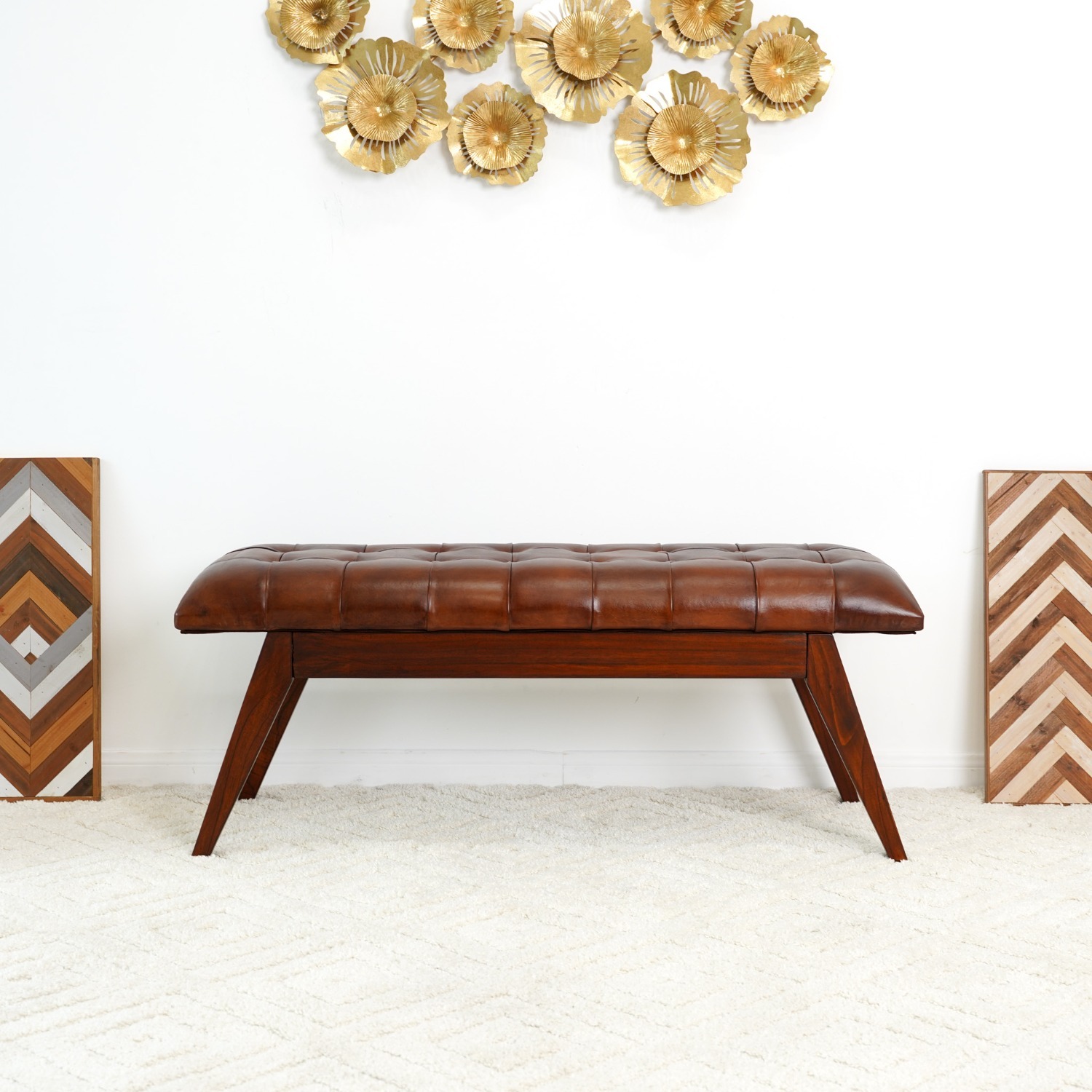 Midinmod Niles Leather Bench - image-2