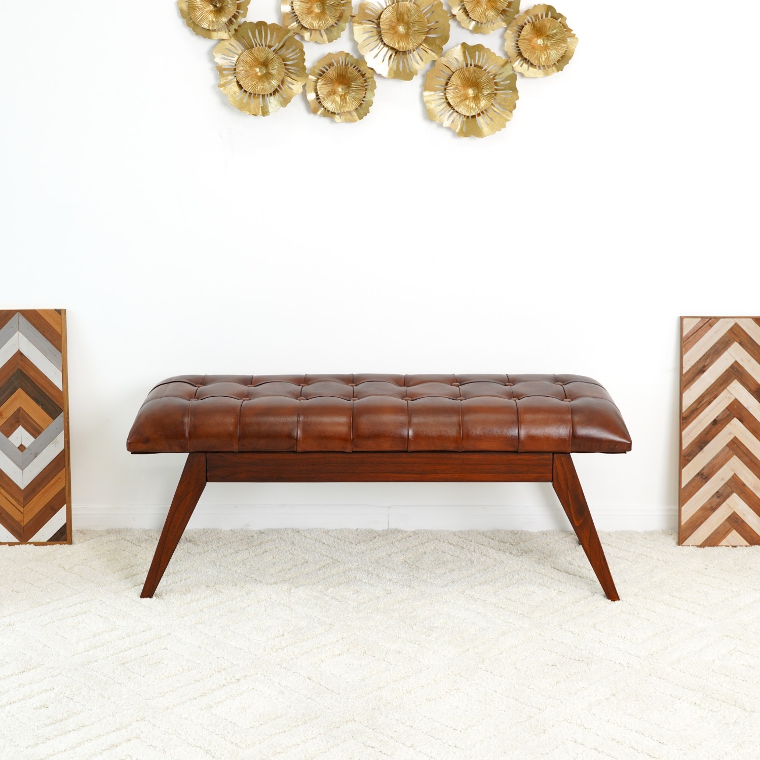 Midinmod Niles Leather Bench - image-5