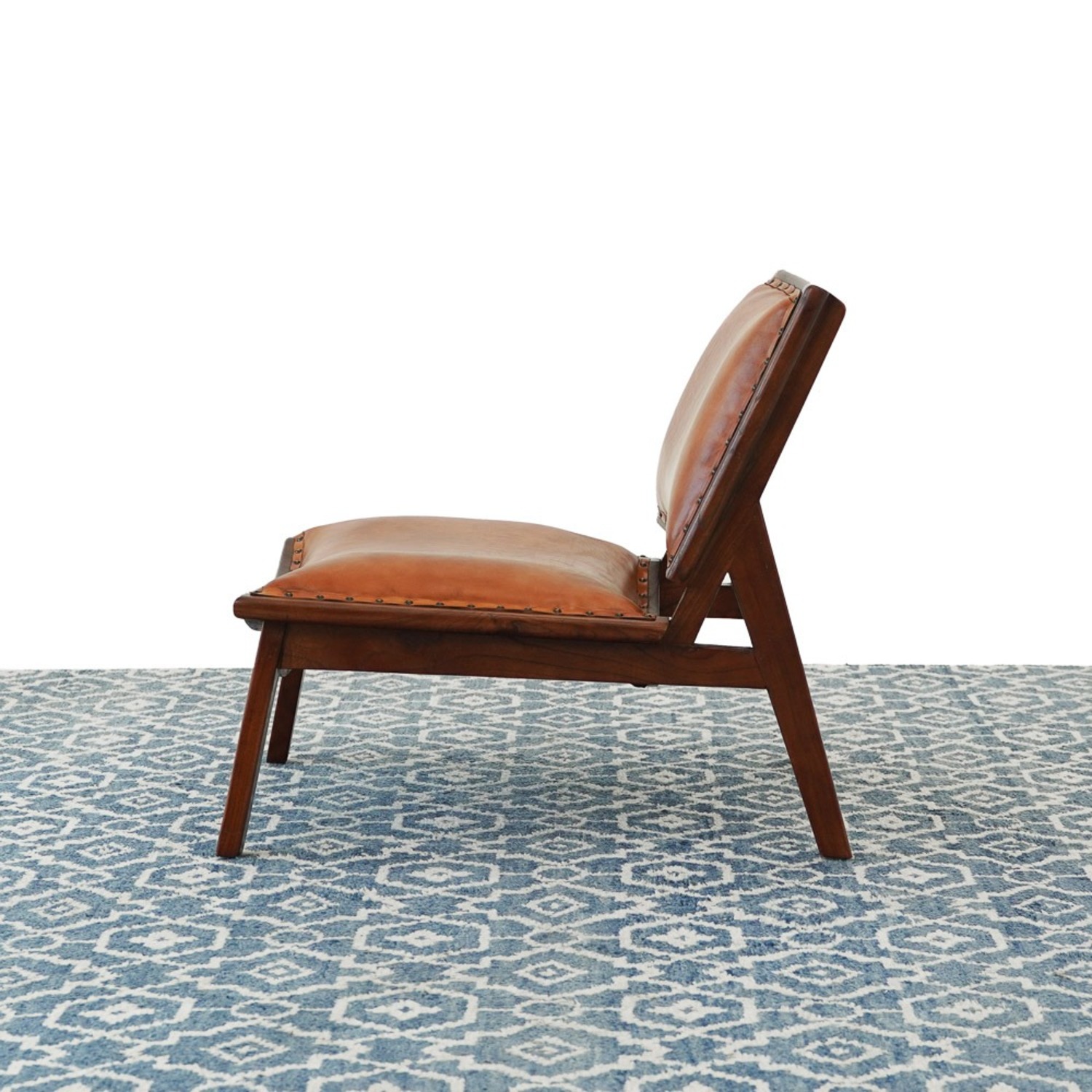 Midinmod Tator Lounge Chair - Tan Leather - image-1