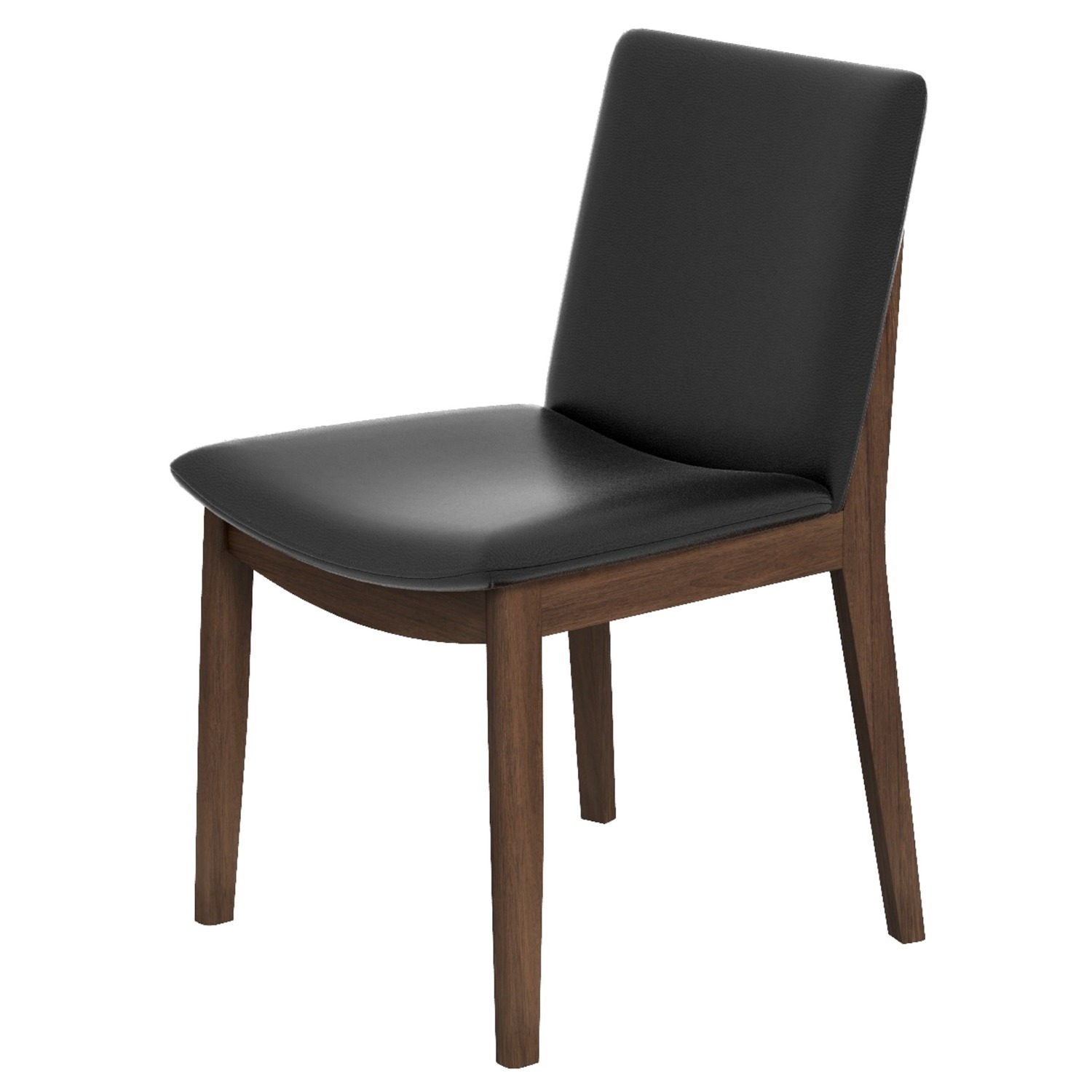 Virginia Dining Chair Black Leather Set of 2 - image-4