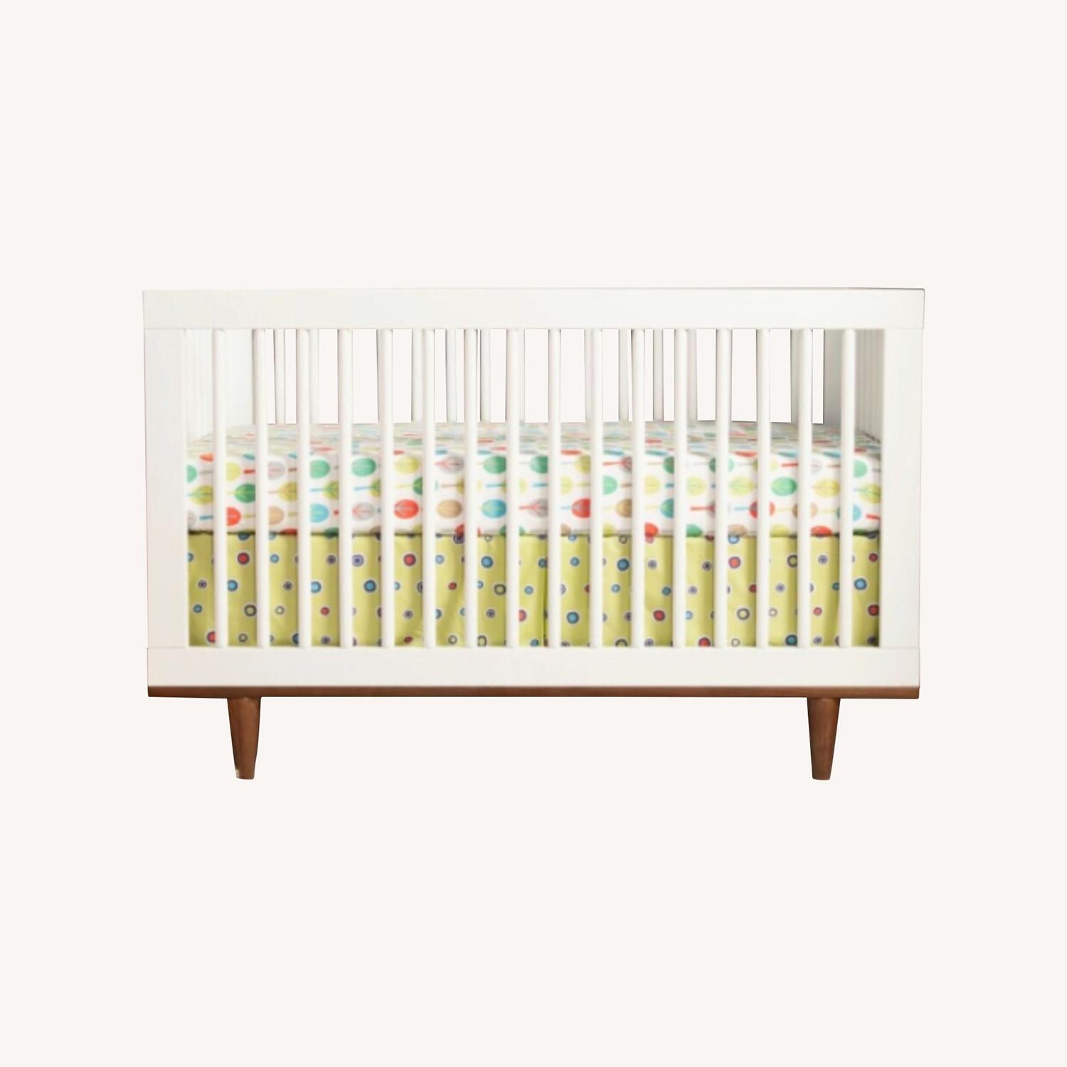 3-in-1 Convertible Crib with Toddler Bed Railing - image-0