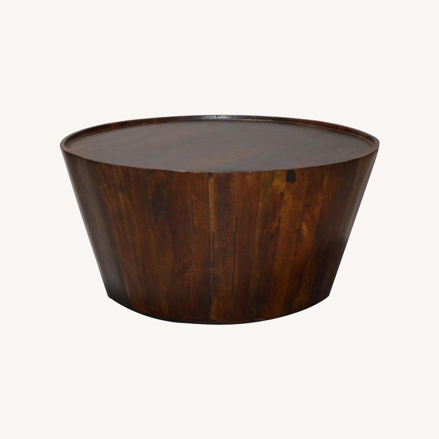Round Wood Coffee Table - image-0