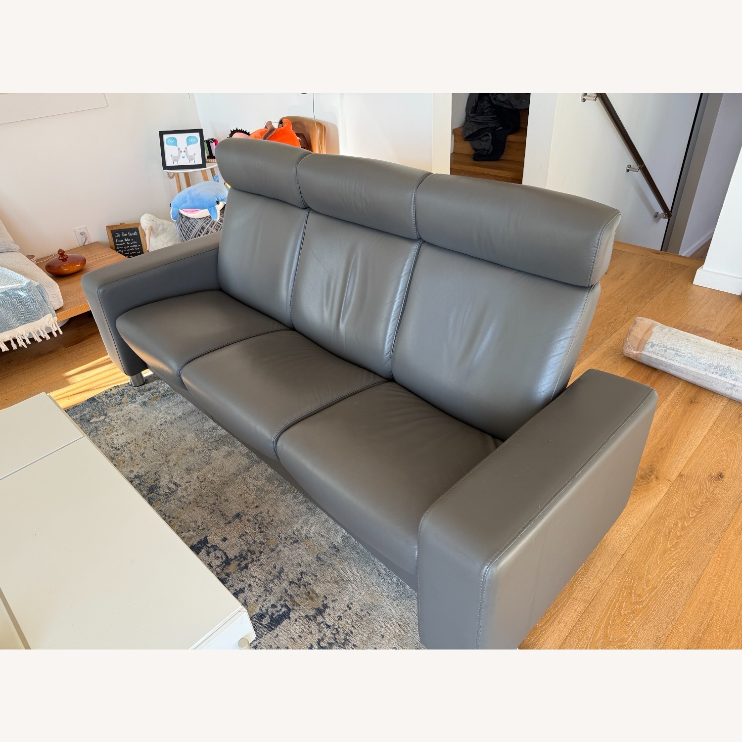 Ekornes Stressless 3 Seater High-Back Sofa in Grey - image-1