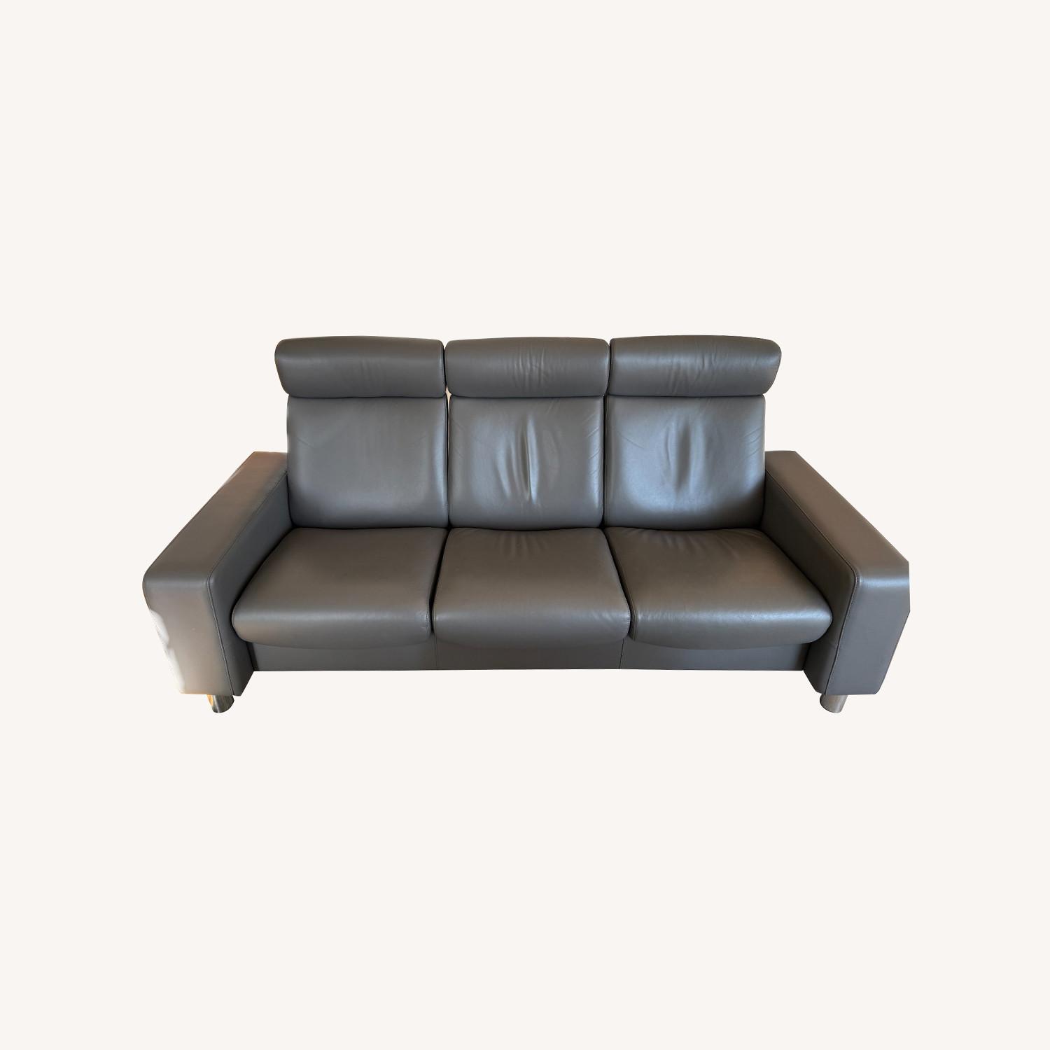 Ekornes Stressless 3 Seater High-Back Sofa in Grey - image-0