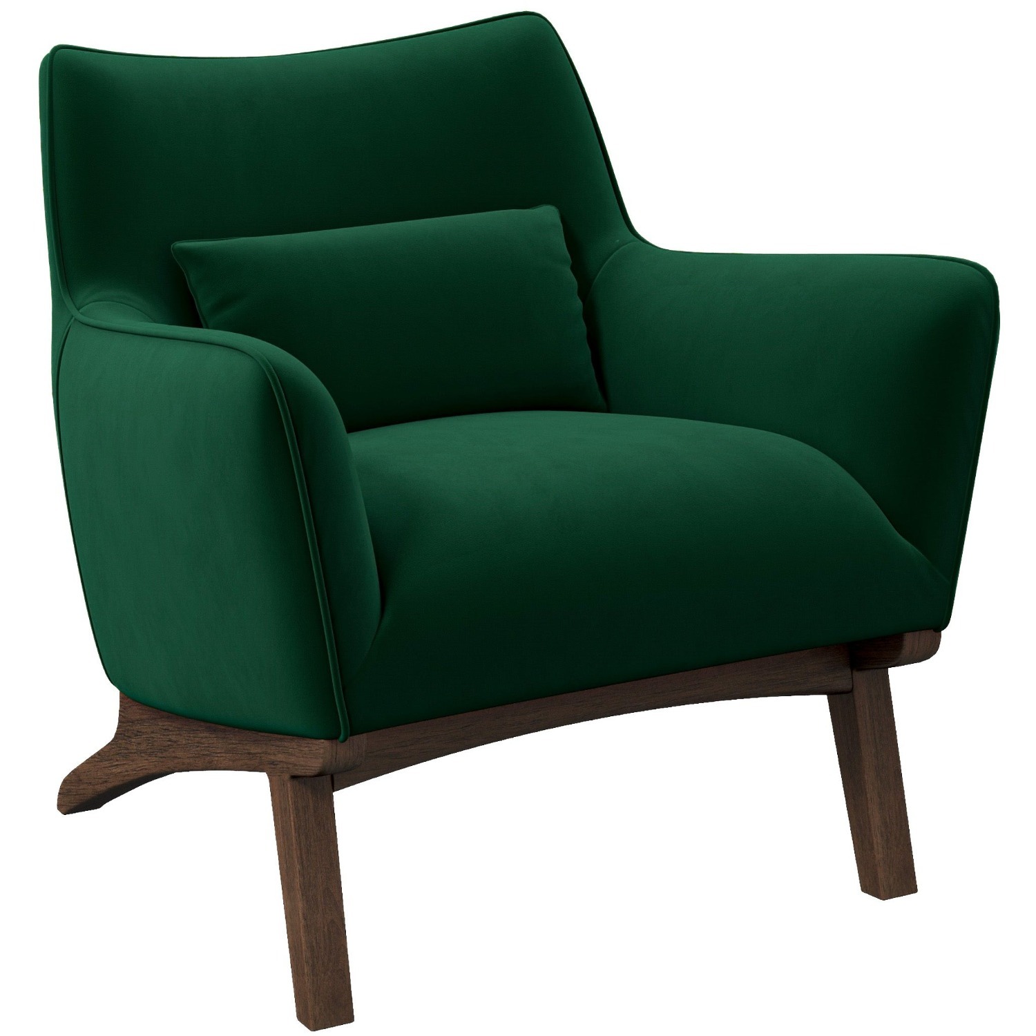 Casper Dark Green Velvet Lounge Chair - image-6
