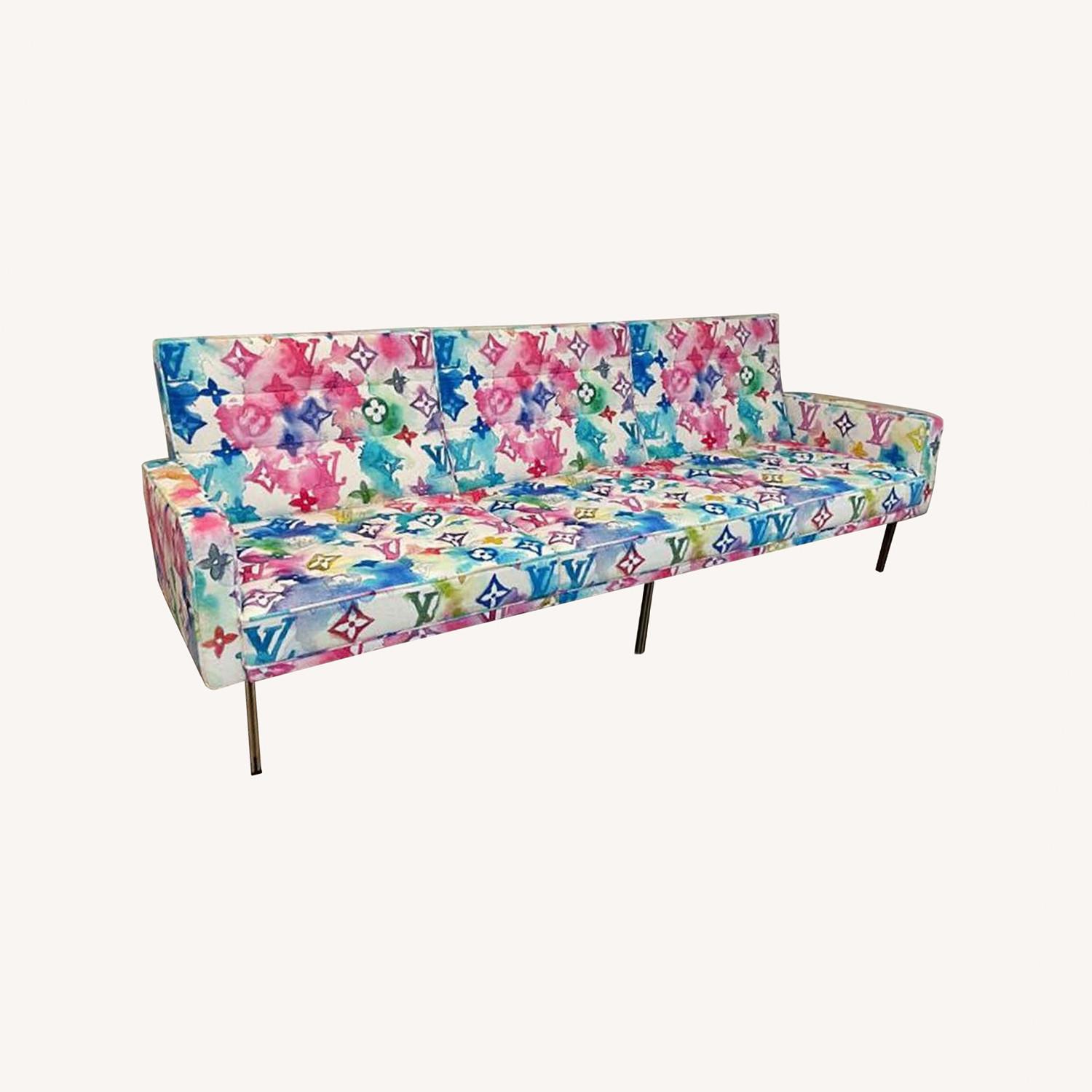 Louis Vuitton Custom Monogram Watercolor Couch - image-0