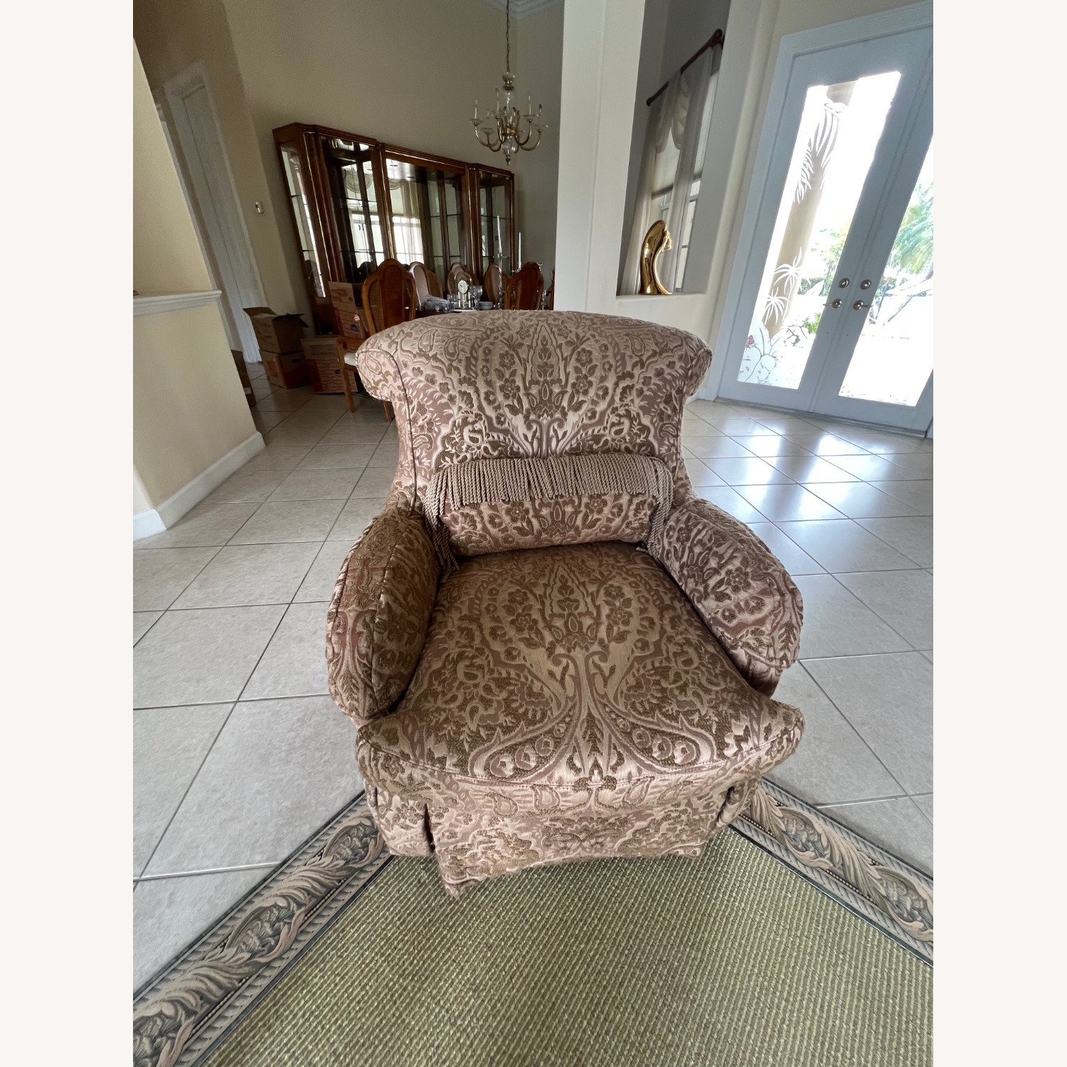 Formal Arm Chair Lexington Brand Fabric Firm - image-1