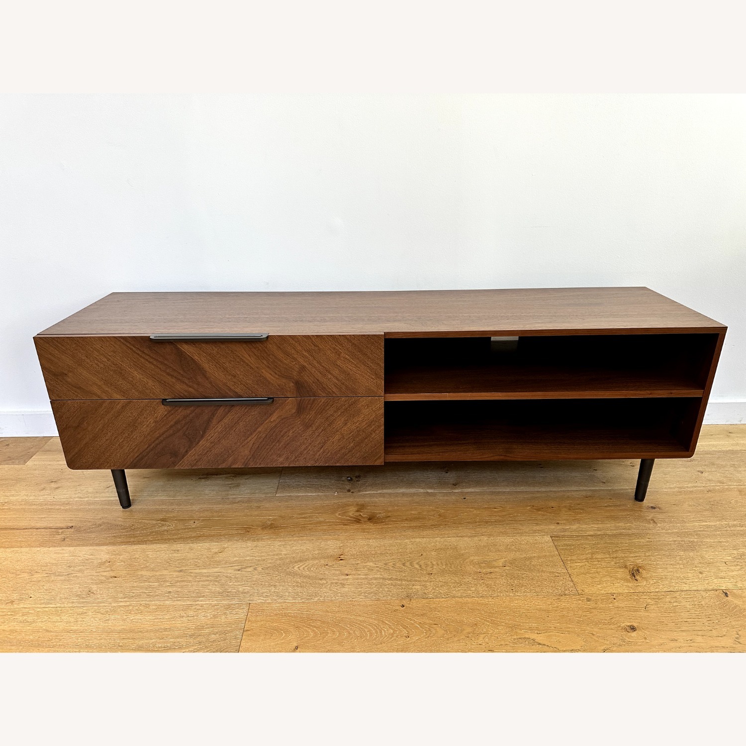 Article Nera 63" Low Media Unit, Walnut - image-1