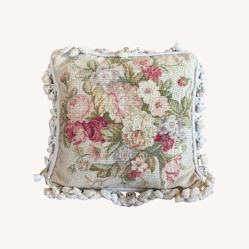 Used Floral Wool Accent Pillow for sale on AptDeco