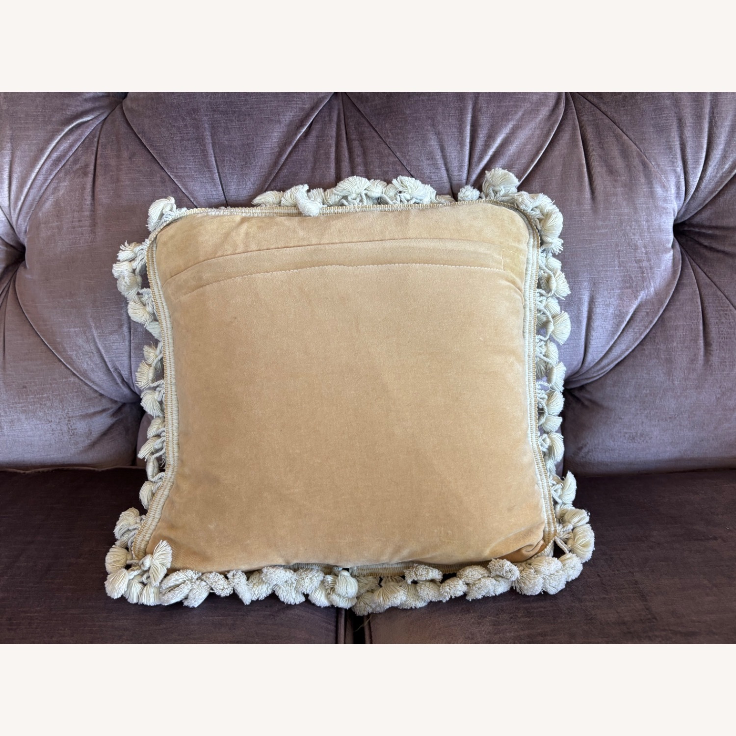 Floral Wool Accent Pillow - image-3