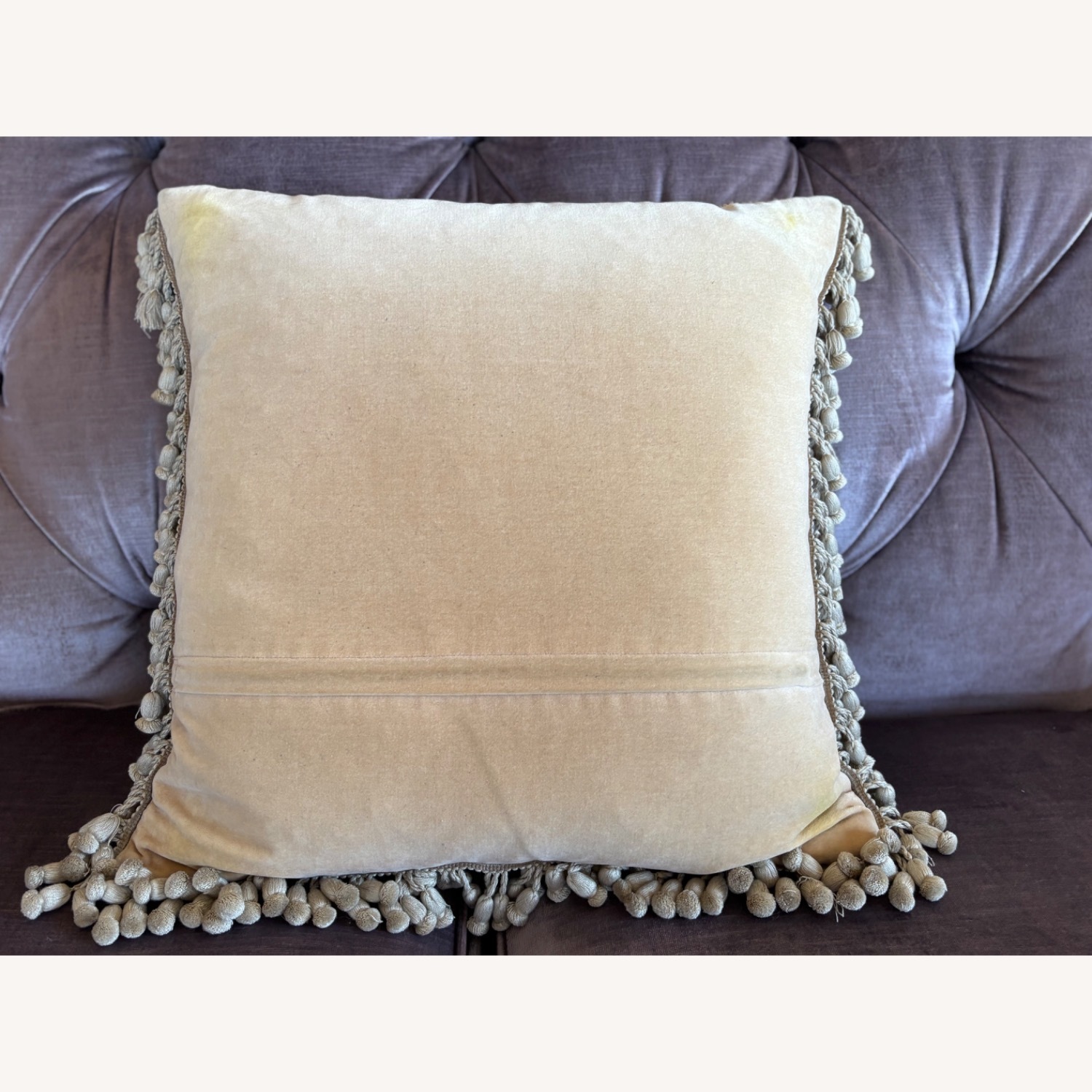 Wine Floral Pattern Accent Pillow - image-3