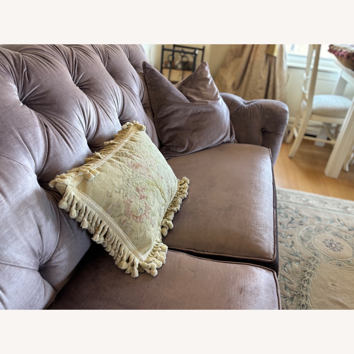 Floral Wool Accent Pillow - image-2