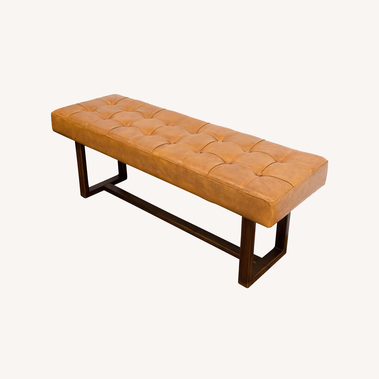 Midinmod Sumba Tan Leather Bench - image-0