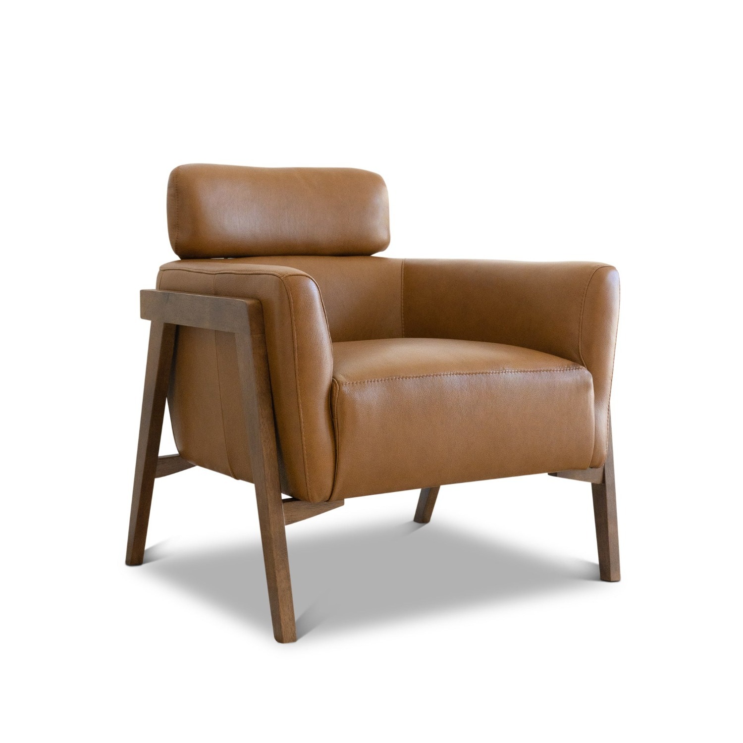 Midinmod Ivy Missouri Leather Lounge Chair - image-5