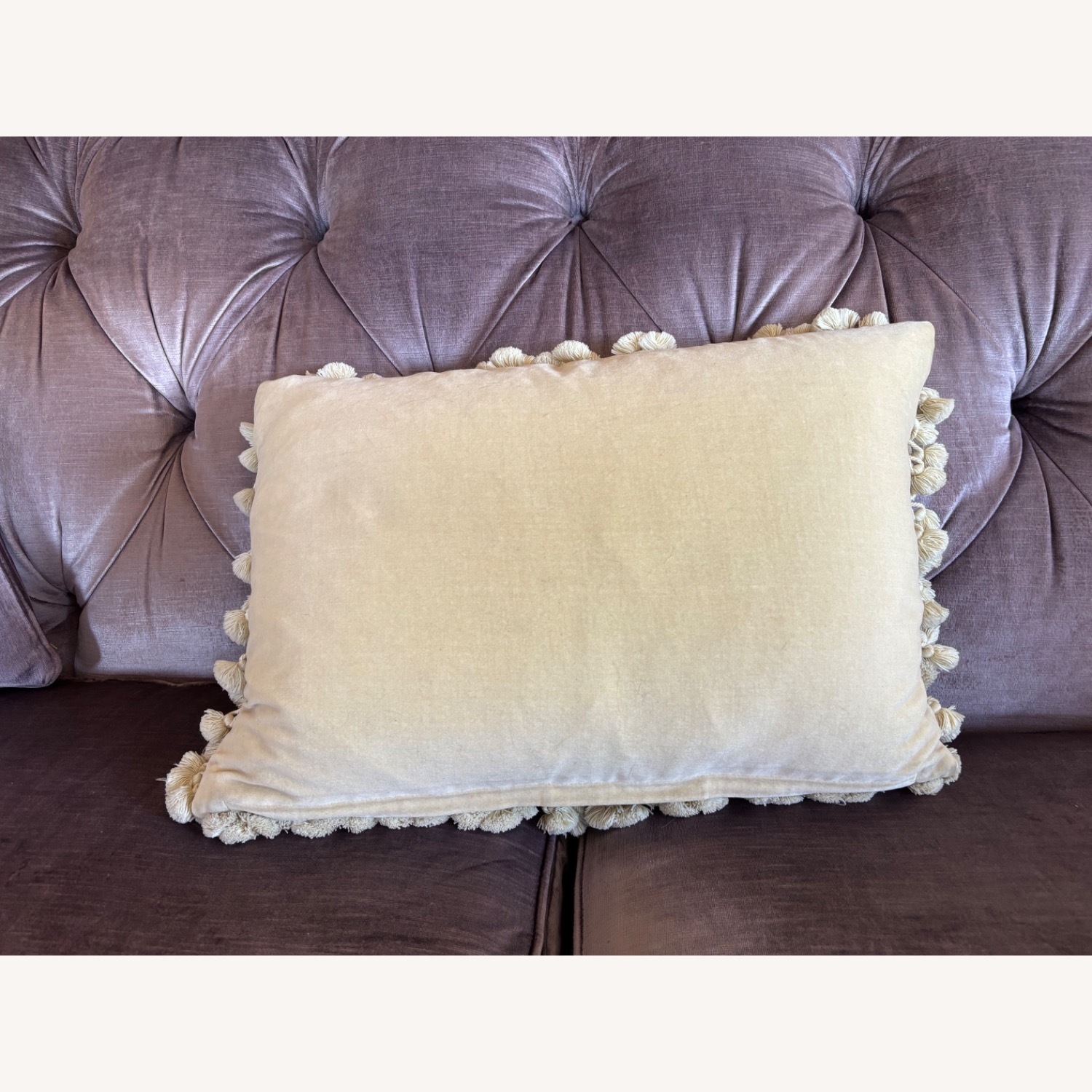 Floral Wool Accent Pillow - image-3