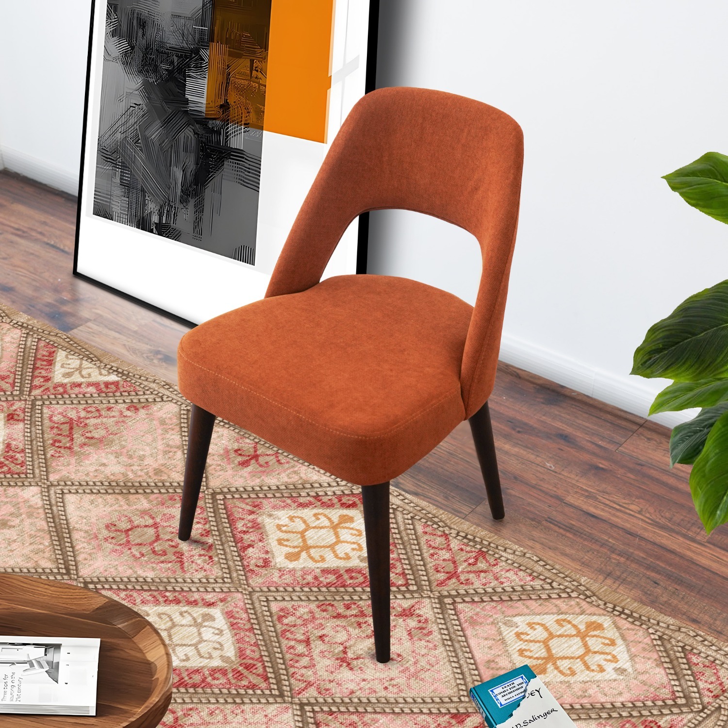 Ariana Modern Dining Chair Burnt Orange - image-5