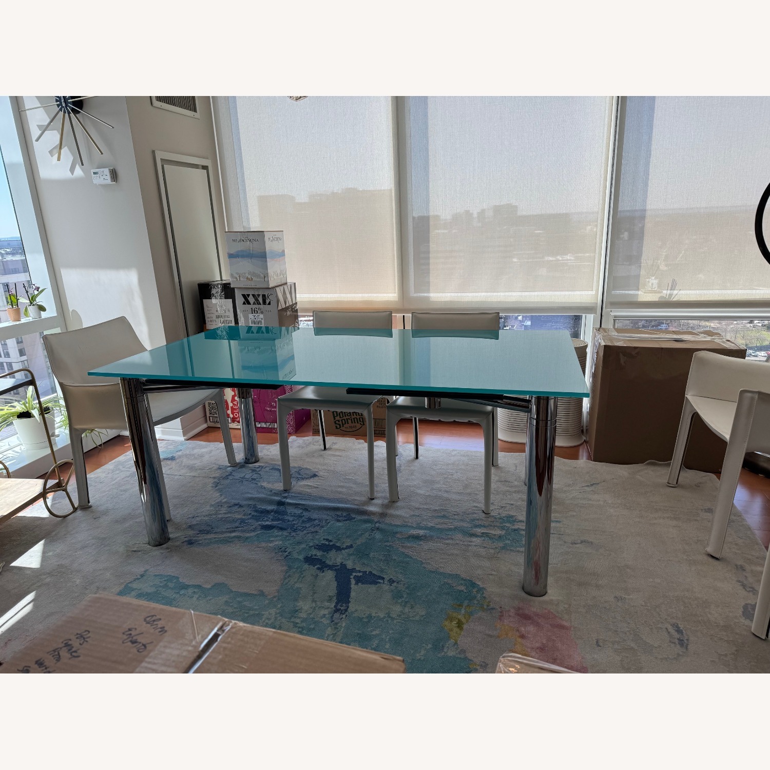 Draenert Designer Custom Back-painted Glass Table - image-3