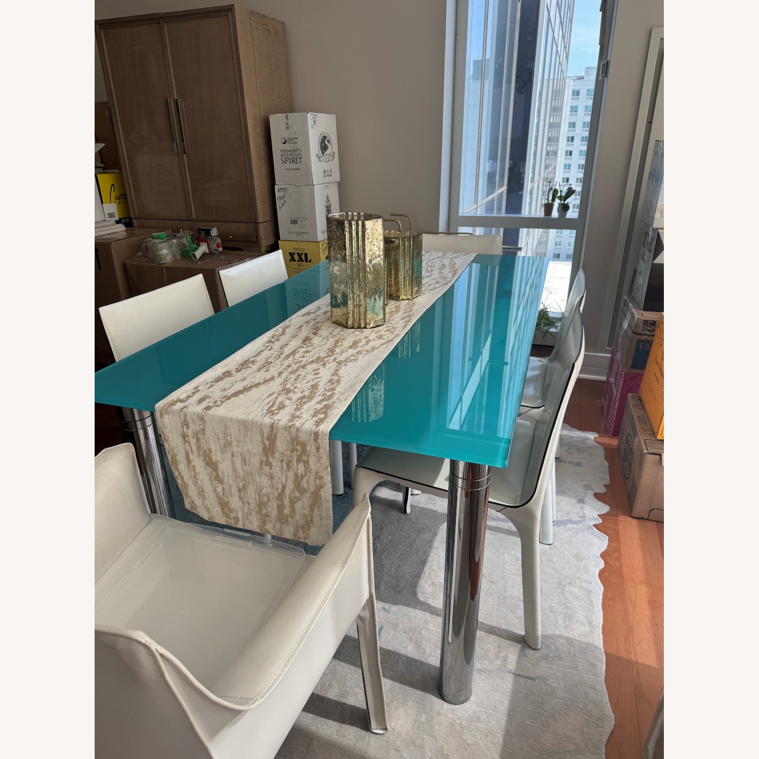 Draenert Designer Custom Back-painted Glass Table - image-1