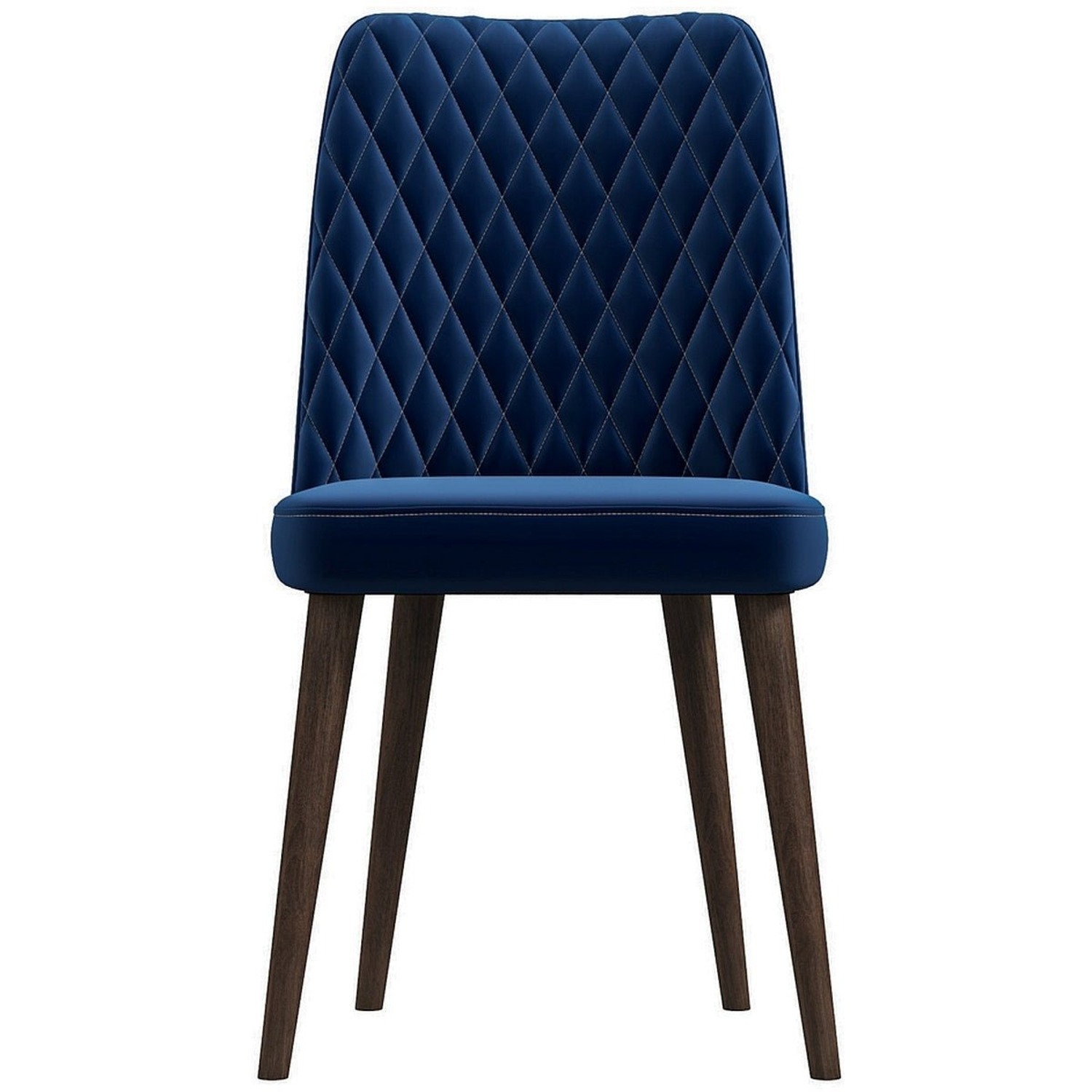 Evette Mid Century Modern Navy Blue Dining Chair - image-1